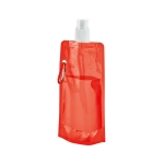 Borracce di plastica pieghevoli pubblicitarie con gancio 460ml Clip color rosso