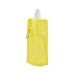 Borracce di plastica pieghevoli pubblicitarie con gancio 460ml Clip color giallo