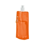 Borracce di plastica pieghevoli pubblicitarie con gancio 460ml Clip color arancione