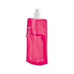 Borracce di plastica pieghevoli pubblicitarie con gancio 460ml Clip color rosa
