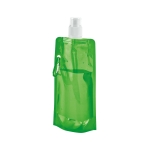 Borracce di plastica pieghevoli pubblicitarie con gancio 460ml Clip color verde chiaro 