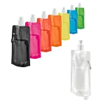 Borracce di plastica pieghevoli pubblicitarie con gancio 460ml Clip vari colori