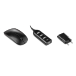Kit accessori per pc con mouse hub usb e powerbank 4000mAh Charge color nero quinta vista