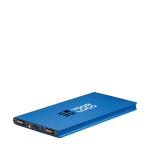 Batteria esterna con logo da 8000mAh in alluminio Powercard Extra color nero vista area di stampa