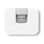 Hub USB personalizzato economico compatto in ABS 4 USB A Quadrato color bianco terza vista