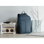 Zaini porta pc con logo tasca frontale scomparto per pc 15'' Stockholm color blu vista ambiente