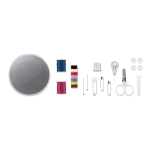 Set da cucito pubblicitario da regalare confezione di latta Couture color argento opaco terza vista