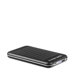 Power bank solare da 4.000 mAh promozionale Powercard Solarcharge color nero vista area di stampa
