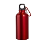 Borraccia di alluminio piccola con moschettone  400ml Cruiser color rosso