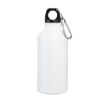 Borraccia di alluminio piccola con moschettone  400ml Cruiser color bianco
