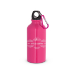 Borraccia in alluminio piccola in colori brillanti 400 ml color rosa immagine con logo