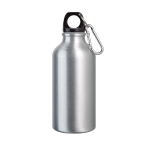 Borraccia di alluminio piccola con moschettone  400ml Cruiser color argento opaco