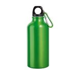 Borraccia di alluminio piccola con moschettone  400ml Cruiser color verde chiaro 