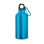Borraccia di alluminio piccola con moschettone  400ml Cruiser color azzurro