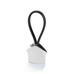 Portachiavi 3D a forma di casa con laccetto in colori assortiti Bolky color nero prima vista