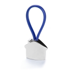 Portachiavi 3D a forma di casa con laccetto in colori assortiti Bolky color blu