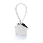 Portachiavi 3D a forma di casa con laccetto in colori assortiti Bolky color bianco