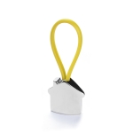 Portachiavi 3D a forma di casa con laccetto in colori assortiti Bolky color giallo prima vista