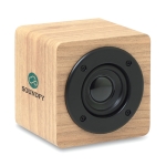Altoparlanti promozionali in legno con amplificatore interno Eco Mini color legno vista principale
