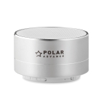 Altoparlanti bluetooth 4.2 pubblicitari in alluminio AluSound color argento opaco seconda vista principale