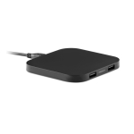 Caricatore wireless quadrato con 2 porte USB da 5W ChargePad color nero