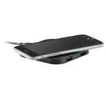 Caricatore wireless quadrato con 2 porte USB da 5W ChargePad color nero quarta vista