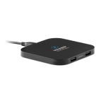 Caricatore wireless quadrato con 2 porte USB da 5W ChargePad color nero vista principale
