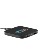 Caricatore wireless quadrato con 2 porte USB da 5W ChargePad vista area di stampa