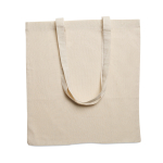 Shopper in cotone con manici lunghi 140 g/m² Eco Plus color beige seconda vista