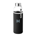 Bottiglia d'acqua personalizzata con custodia 500ml Downtown color nero vista principale