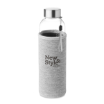 Bottiglia d'acqua personalizzata con custodia 500ml Downtown color grigio vista principale