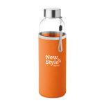 Bottiglia d'acqua personalizzata con custodia 500ml Downtown color arancione vista principale