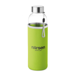 Bottiglia d'acqua personalizzata con custodia 500ml Downtown color lime vista principale