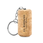 Portachiavi a forma di tappo di sughero con anello Vino color beige seconda vista principale