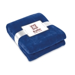 Coperte in flanella con nastro e biglietto personalizzabile Verbier color blu vista principale