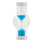 Clessidra promozionale con ventosa da 2 minuti in plastica WaterSave color blu