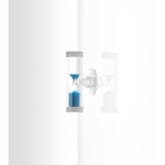 Clessidra promozionale con ventosa da 2 minuti in plastica WaterSave color blu