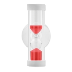 Clessidra promozionale con ventosa da 2 minuti in plastica WaterSave color rosso