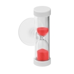Clessidra promozionale con ventosa da 2 minuti in plastica WaterSave color rosso seconda vista