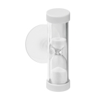 Clessidra promozionale con ventosa da 2 minuti in plastica WaterSave color bianco seconda vista