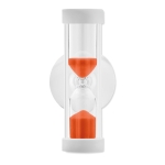 Clessidra promozionale con ventosa da 2 minuti in plastica WaterSave color arancione