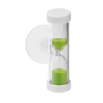 Clessidra promozionale con ventosa da 2 minuti in plastica WaterSave color lime seconda vista