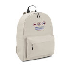 Zaino promozionale in tanti colori con tasca anteriore con zip Colors color beige immagine con logo
