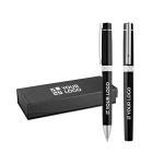 Roller e penna a sfera in metallo inchiostro nero con astuccio Gibson vista principale