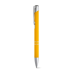 Penne alluminio con logo corpo di gomma inchiostro nero Glober color giallo