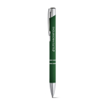 Penne alluminio con logo corpo di gomma inchiostro nero Glober color verde immagine con logo