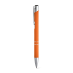 Penne alluminio con logo corpo di gomma inchiostro nero Glober color arancione
