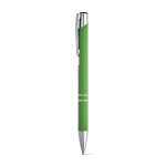 Penne alluminio con logo corpo di gomma inchiostro nero Glober color verde chiaro 