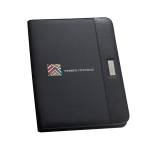 Portablocco promozionale fogli a righe e multitasche Identity A4 color nero immagine con logo