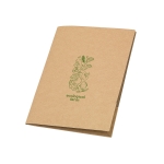 Cartella portablocco promozionale A4 con fogli 400g/m2 Eco Basic color naturale immagine con logo
